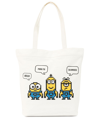 MOSTLY HEARD RARELY SEEN 8-BIT X MINIONS STARING TOGETHER 8-BIT TOTE BAG