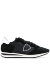 Philippe Model Trpx Low Sneakers In Black Suede And Fabric In Black