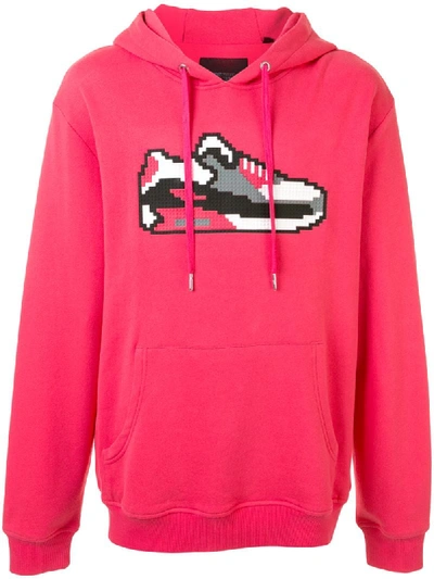 Mostly Heard Rarely Seen 8-bit Low-poly Sneaker Hoodie In Red