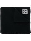 VERSACE RIBBED KNIT WOOL SCARF