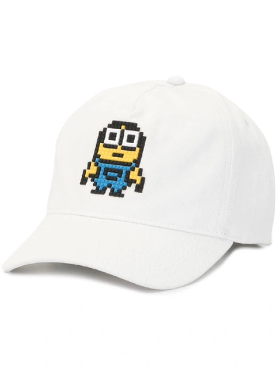 Mostly Heard Rarely Seen 8-bit X Minions Tiny Bob 8-bit Baseball Cap In White