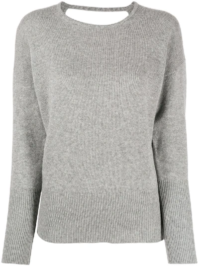 Peserico Round Neck Sweater In Grey