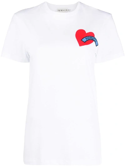 Fiorucci T-shirt Mit Herz-logo In White