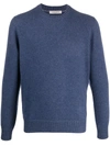 Fileria Crew Neck Cashmere Jumper In Blue