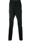 Balmain Embroidered Crepe Straight-leg Tailored Trousers In Black