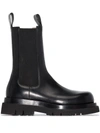 Bottega Veneta Black Leather Ankle Boots