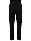 BOTTEGA VENETA HIGH-RISE SLIM-LEG TROUSERS