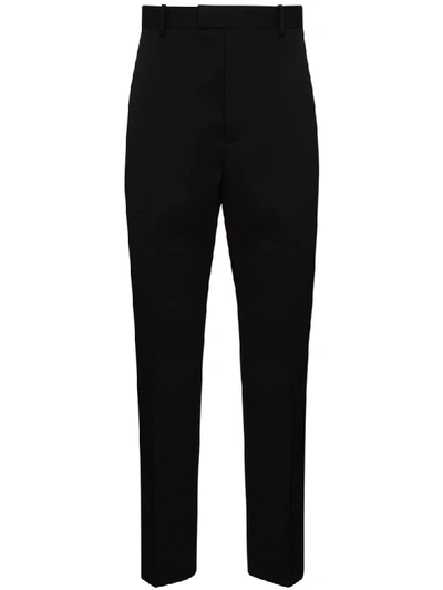 Bottega Veneta High-rise Slim Mohair-blend Trousers In Black