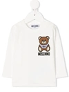 Moschino Teddy Bear Embroidery Sweatshirt In White