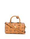 Mcm Mini Boston Bag In Brown