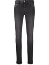 Just Cavalli Logo-plaque Slim Jeans In Black