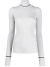 MAISON MARGIELA RIBBED KNITTED ROLL NECK TOP