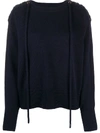 SEE BY CHLOÉ LACE-UP DETAIL JUMPER