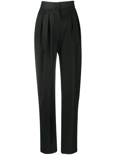 Materiel Tapered-leg Wool Trousers In Black