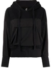 THOM KROM CONTRASTING PANEL HOODIE