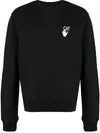 Off-white Black Caravaggio Lute Crewneck Sweater In Black