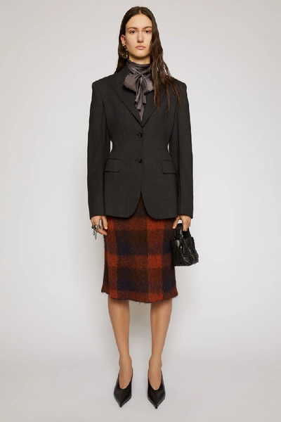 ACNE STUDIOS Cinched waist suit jacket Charcoal Grey 