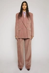 ACNE STUDIOS Textured velvet suit jacket Mauve purple