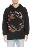 GIVENCHY GLITCH BEADED OVERSIZE HOODIE,BMJ07M30AF