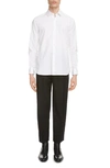 SAINT LAURENT CLASSIC WHITE COTTON BUTTON-UP SHIRT,535293Y217W