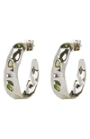 ALEXIS BITTAR FUTURE ANTIQUITY CRUMPLED HOOP EARRINGS,AB0SE036