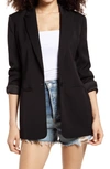 Endless Rose Tailored Single Button Blazer In Black