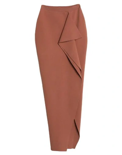 Rick Owens Long Skirts In Brown