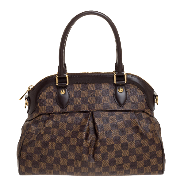 Pre-Owned Louis Vuitton Damier Ebene Canvas Trevi Pm Bag In Brown | ModeSens