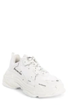 Balenciaga Triple S Sneakers In White Synthetic Fibers In White/ Black
