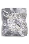 Little Giraffe Snow Leopard Luxe Baby Blanket In Silver