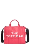 Marc Jacobs Small Traveler Canvas Tote In Bright Pink