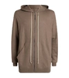 RICK OWENS CASHMERE ZIP-UP HOODIE,15677935