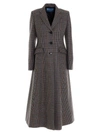 PRADA PRADA HOUNDSTOOTH FLARED COAT