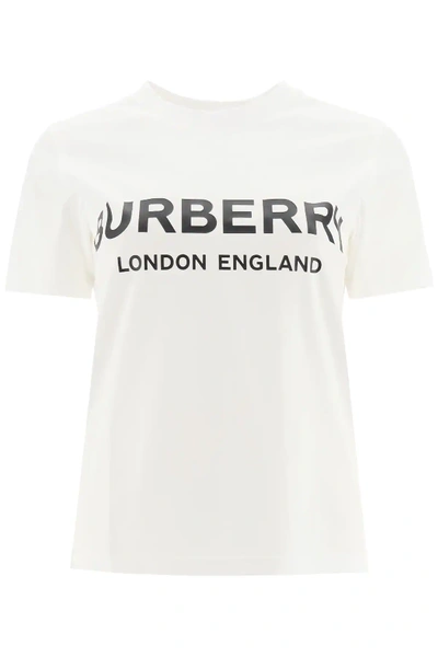 Burberry Shotover T-shirt With Logo In White,black