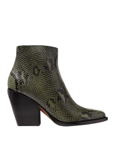 Chloé Ankle Boots In Green