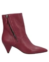 The Seller Ankle Boots In Maroon