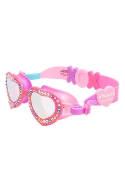 Bling2o Kids' Love And Friendship Swim Goggles In Pink