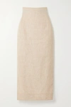 JACQUEMUS CUTOUT WOVEN MIDI SKIRT