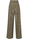 CHLOÉ HOUNDSTOOTH-PATTERN WIDE-LEG TROUSERS