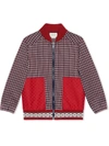 GUCCI HOUNDSTOOTH BOMBER JACKET