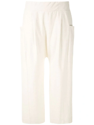 Osklen Cropped-hose Mit Tiefem Schritt In White