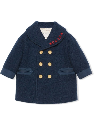 Gucci Babies' Cabanjacke Mit Stickerei In Blue