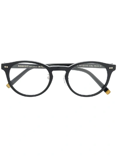 Moscot Fran Kiemp Round Glasses In Black