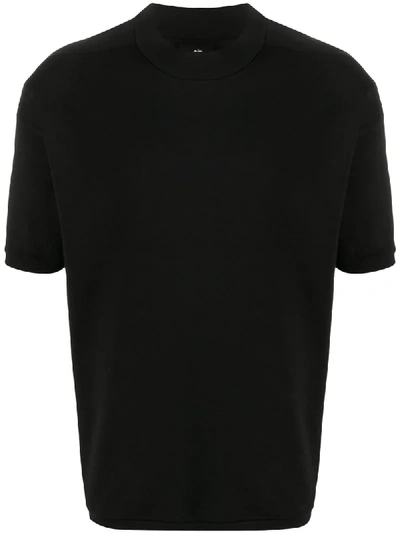 Thom Krom Round Neck Cotton T-shirt In Black