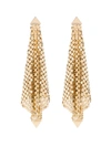 RABANNE GOLD-TONE CHAIN MESH EARRINGS