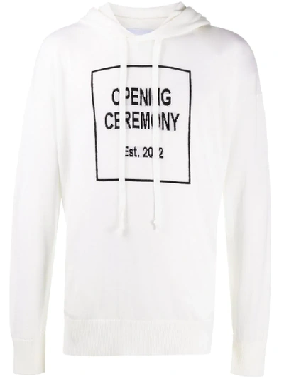 Opening Ceremony Graphic-print Knitted Hoodie In White