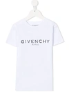 Givenchy Kids' Logo Printed Cotton Jersey T-shirt In White