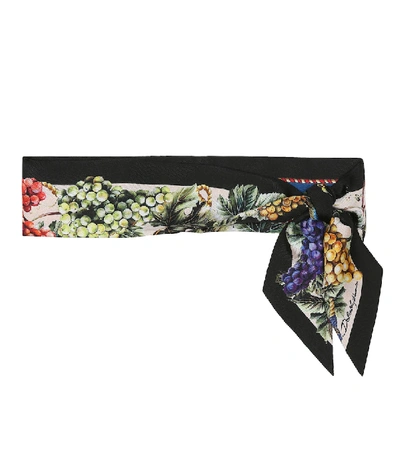 Dolce & Gabbana Floral Silk Twill Headscarf In Multicoloured