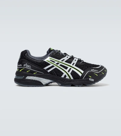 Asics Gel-1090 Mesh Running Trainers In Black,silver