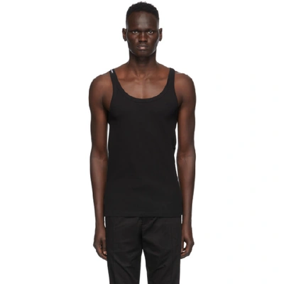 Dolce & Gabbana Cotton Tank Top With Ribbed Texture And Fit In Black